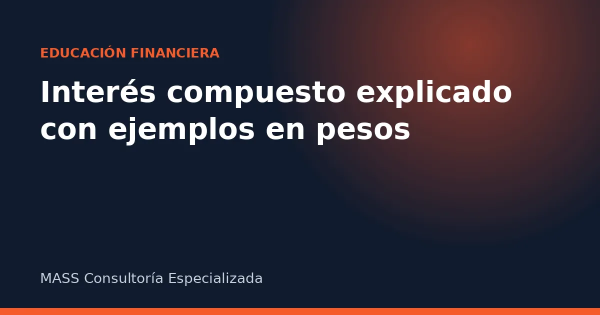 Interés compuesto explicado con ejemplos en pesos