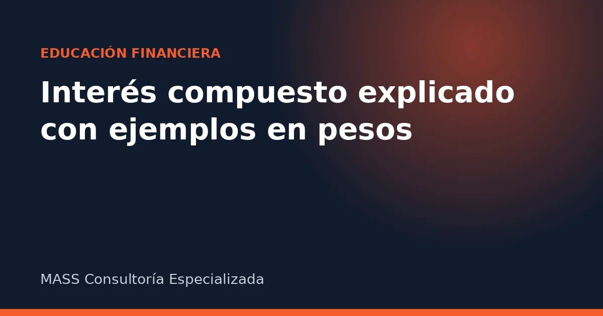 Interés compuesto explicado con ejemplos en pesos
